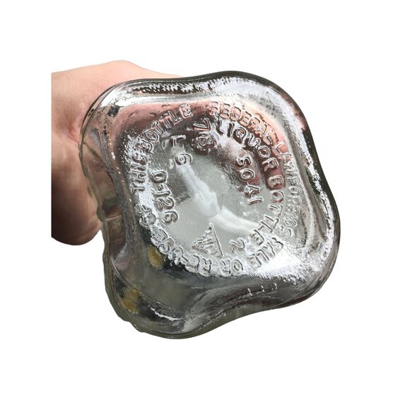 Vintage Thatcher Glass Embossed Bottle with Lid - 12'' tall - Picture 7 of 8